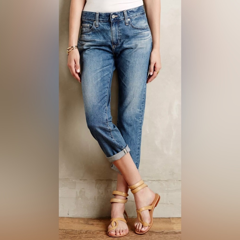 AG-Adriano Goldschmied size 26 The Drew straight leg boyfriend denim jean - Picture 1 of 11